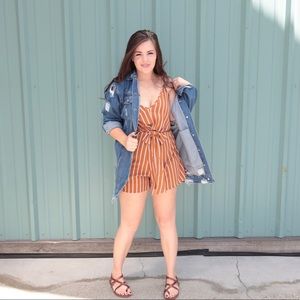 Carly Jean Los Angeles Burnt Orange Romper